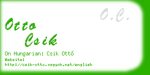 otto csik business card