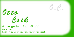 otto csik business card